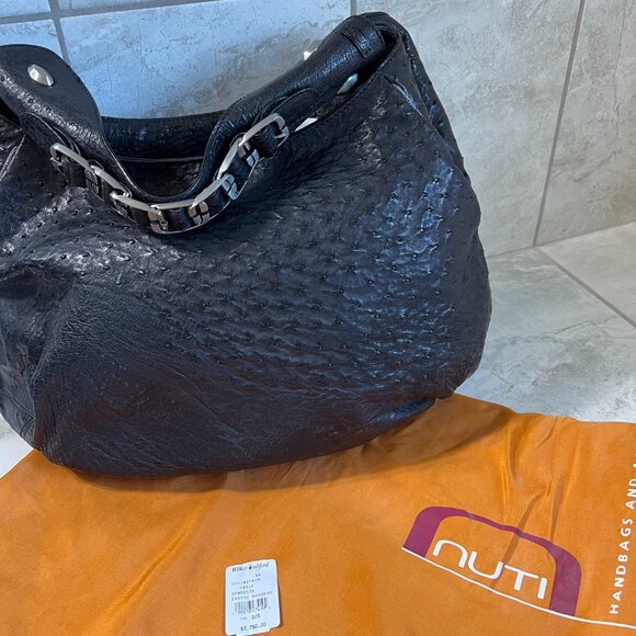 Nuti Ostrich Hobo Handbag - Authentic - Picture 1 of 2